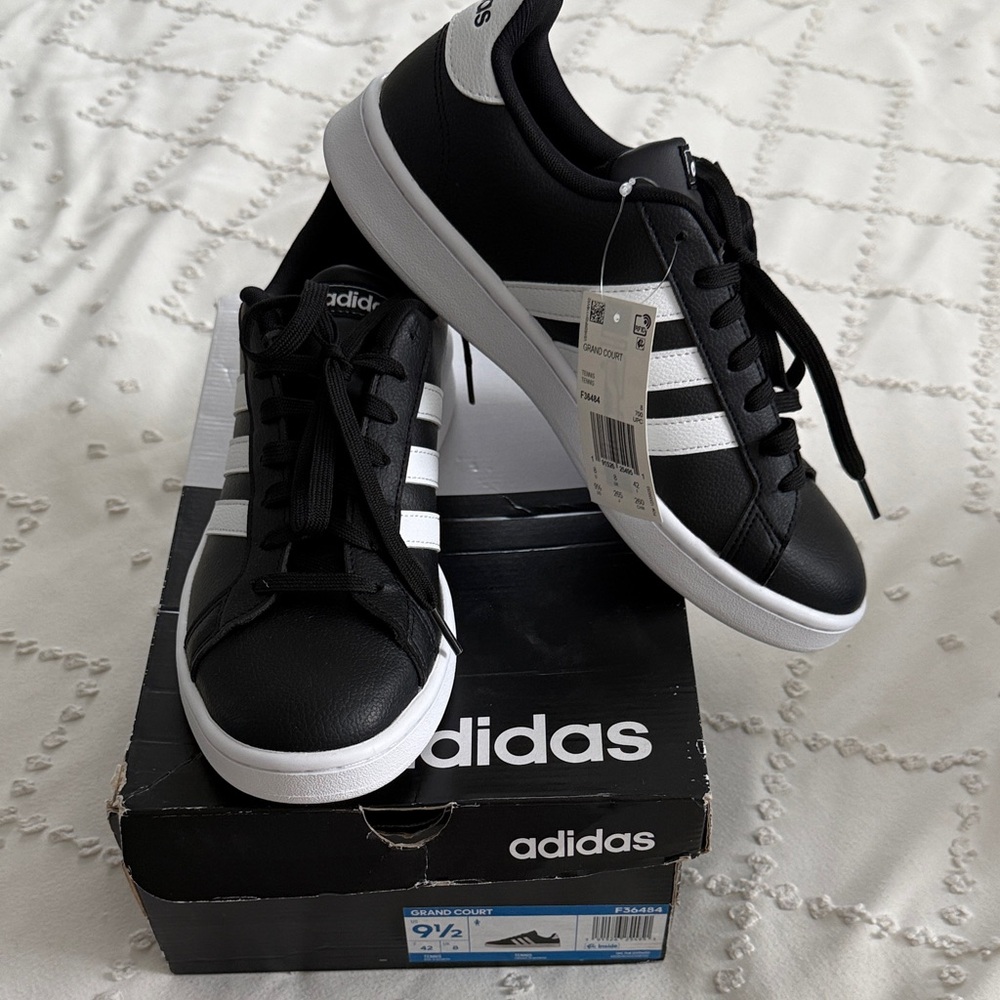 Adidas Grand Court Classic Black and White Women’s Sneakers
